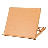 pistro PROSTABILIERTER HOLZSCHREIBTISCH KÜNSTLERSTÄNDER VERSTELLBARE LACKIERTE ZEICHNUNGSPLATTE 45x35x30cm Arbeitsplatz Zeichentisch- 49x44x42cm Holz