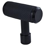 Temzzer Leather Shifter Lever Knob Type-T Gear Shift Stick Head for Most Manual Automatic Vehicles (