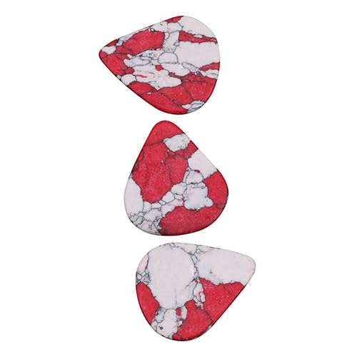 Vaguelly 3個 ギターピック guitar pick 楽器用品 ウクレレピック ギター写真 ギターチューナー ギターのサムピック ギターアクセサリー ポータブル低音ピック 低音バチ 模造宝石