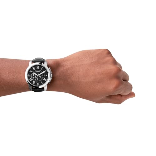 Fossil Men's Grant Quartz Stainless Steel and Leather Chronograph Watch - Image 5