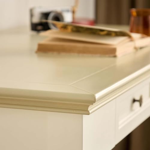 L shaped solid wood executive desk