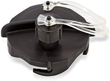 Camco Durable Sewer Cap with Hose Connection- Caps the Sewer Connection to Prevent Leaks, Easy Install and Simple Use (39463) Black 0.75 Inch