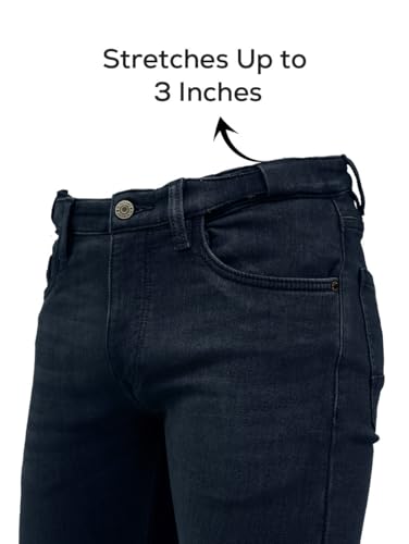 Image of Minus One Slim Fit Stretchable Mid Rise Jeans for Men | Mens Denim Cotton Pants | Stylish Ankle Length Jean