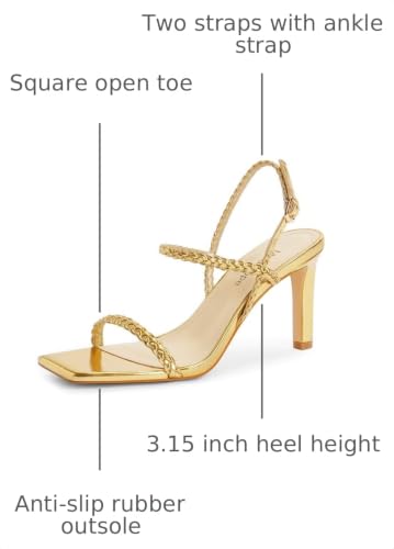 Image of Modatope Womens Sandals Open Toe Strappy Sandals Ankle Strap High Heel Sandals for Women
