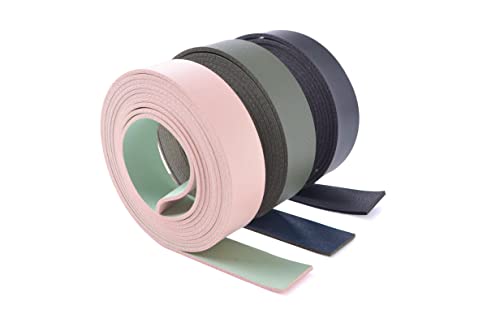 Wento 1/2''X72'' Double Sided Faux Leather Strips Double Color Leather Straps Vegan Leather Faux Leather Fabric Strips 3 Color Mixed #TOP9