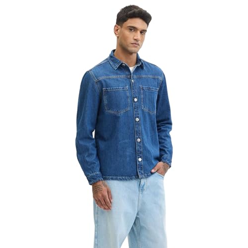 Image of SNITCH Blue Full Sleeve Denim Shirts