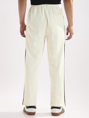 Image of Nobero Zenline Joggers for Men | Track Pants for Men | Straight Fit Joggers | Elasticated Waist with Drawcord | Soft & Breathable Fabric | Casual Everyday Wear