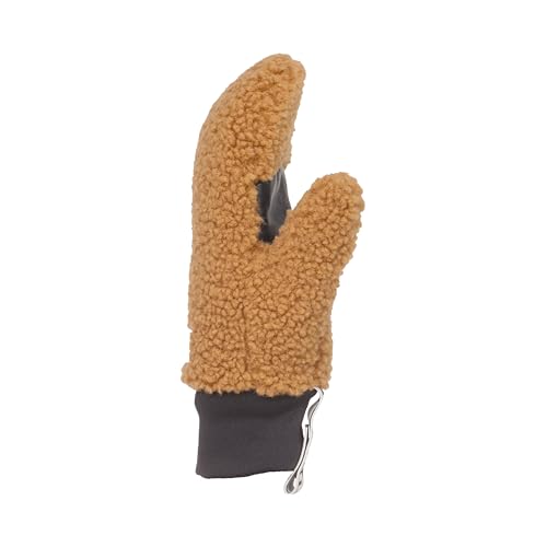 UGG Womens Uggfluff Mitten With Logo Tape Chestnut Large/X-Large - image 2