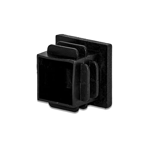 Image of Flyshop 19 x 19 mm, 0.75 inch x 0.75 inch Black Plastic Hole Plugs Square Tubing End Caps Tube Inserts Durable Furniture Glide for Chair Table Stool Leg 8 Pack