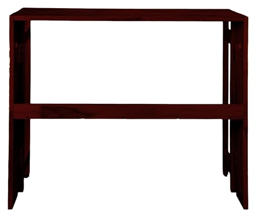 Image of Dawn Riser Extended One-Side Folding Teakwood Table - Space-Saving Design, Sturdy Build, Adjustable Height, Multi-Purpose Dining, Work, Study, Easy Assemble, Indoor Outdoor Use - DIY Model - Mahogany