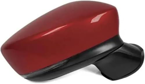 サイドミラーカバーセット と互換性のあるアクセラ用 BN用 BM用 2017 2018 車用バックミラーサイドミラーアセンブリ 8ピン(Red,R)