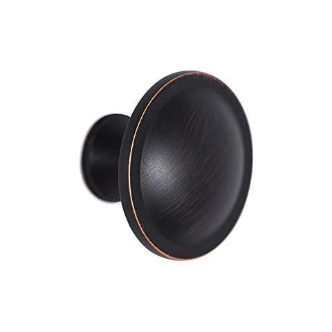 BirdRock Home Decorative Circle Cabinet Knobs | Oil Rubbed Bronze | 10 Pack | Kitchen Cupboard Furniture Cabinet Hardware Drawer Dresser Pull | 1.5 Inch Diameter Cover