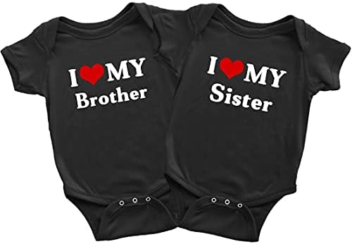 Amazon.com: I Love My Sister Brother - Bodis para bebé, gemelos, ropa de  regalo : Ropa, Zapatos y Joyería