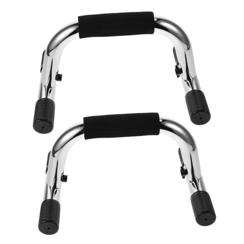 GANAZONO 2pcs Push up Stand Exercise Equipment for Home Push up Bars for Floor Calisthenics Equipment for Home Portable Home Gym System Home Gym Equipment Carbon Steel Silver