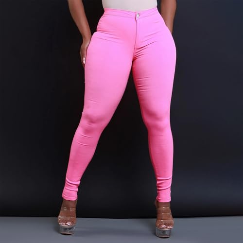 Women's Jeans Fashion High Waisted Petite Plus Size Stretch Colored Jeans Pants2