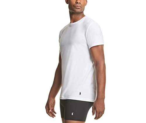 POLO RALPH LAUREN Men's Classic Stretch Crew Undershirts Big & Tall 3-Pack3