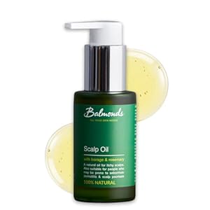 Balmonds Scalp Oil – Natural Scalp & Beard Conditioning Oil For Dry and Sensitive Skin, Made with Rosemary & Borage Oils, Vegan and Cruelty Free (1.7 oz)