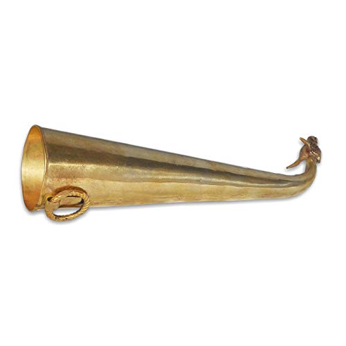 Image of Pure Brass Shringi /Singi /Abhishek Patra /Abhishekam Stand /Gomukhi Abhishekam for God