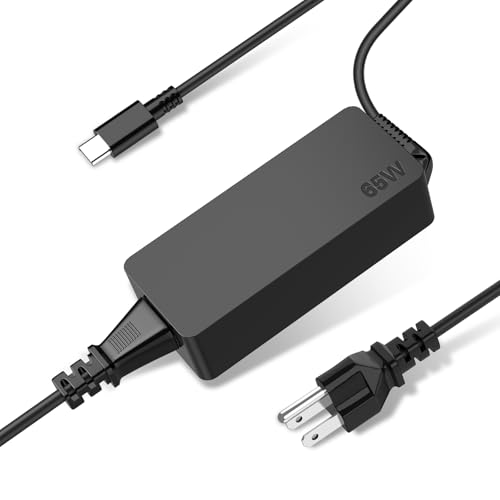 Universal 65W USB C Laptop Charger Replacement AC Power Adapter Compatible with ThinkPad T480/T490/X1 Carbon Chromebook HP Dell Lenovo Acer Samsung ASUS Laptops and Type-C Devices
