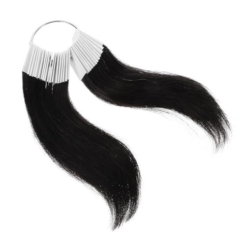 Nuancier de cheveux naturels : 30 mèches réelles sur anneaux PVC
