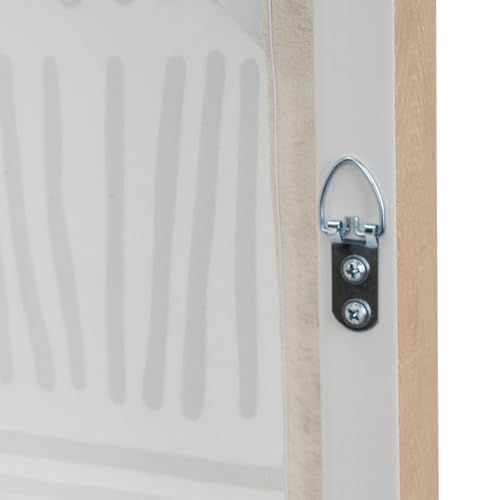 CASASELECCION Set de 2 cuadros decorativos de lienzo con marco. Con dibujo abstracto en color beige. Medidas: 50x70 cm. - imagen 4