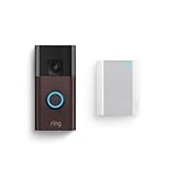 Ring Battery Doorbell (リング ドアベル バッテリーモデル)＋中継器機能付きチャイムプロ | Ring Home プラン30日間無料体験付き - ベネチアンブロンズ