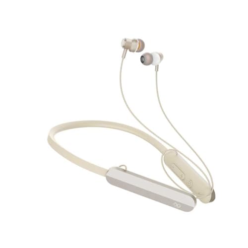 Image of Wireless Neckband Earphones with ENC and 400hours of Playtime (Beige)