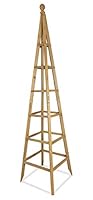 Woodside Large 1.9M Wooden Garden Obelisk Pyramid Plant Support Trellis Climbing Frame