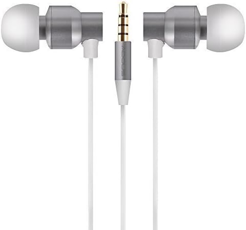 ADOUS Earphones Stereo Earbuds Noise Cancelling Bass Class In-ear Headphones(flat cable) with Mic Remote Control for All Smartphone iPhone iPad iPod Tablet (White)