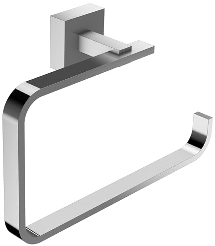 JACOB DELAFON Toallero Mural Cuadrado Incluye Kit de Fijación Fácil Instalación Color Cromo ÉO E77833-CP