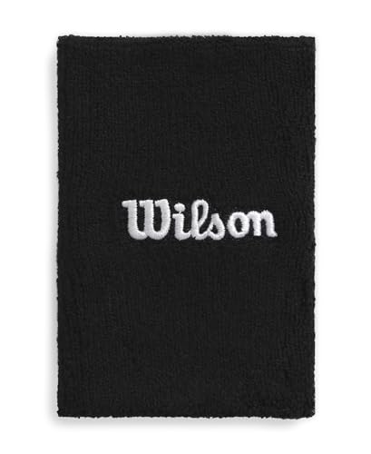 Contenuto: 1 x Wilson Wide Terry Polsino, Colore: Nero, Taglia: Taglia unica