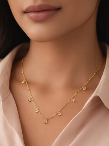 Image of Rubans Demi Fine Stainless Steel Necklace Chain Link Gift for Women & Girls
