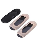 LIFKOME 3 Paare Unsichtbare Zehensocken Damen Atmungsaktive Rutschfeste Fersenpolster Niedrig...