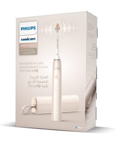 مراجعة Philips Sonicare 9900 Prestige HX9992/21 — فرشاة كهربائية ذكية SenseIQ مدعومة بالذكاء الاصطناعي، شامبين ومعتمدة لمقابس الإمارات 3 سنون - الصورة 2