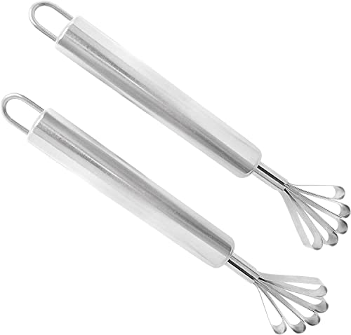 2 piezas de acero inoxidable raspador de carne de coco raspador de pescado para cocina Cover