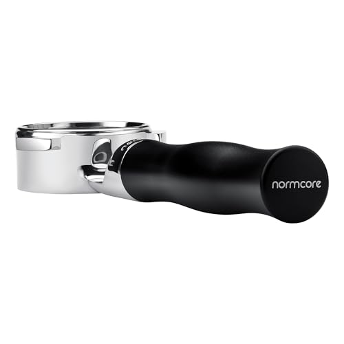 Image of Normcore 54mm Flat Naked Bottomless Portafilter with Built-in High Extraction Basket Fits 54mm Breville Sage Solis Barista Machines