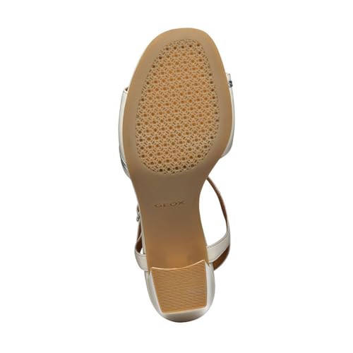 Geox Girls' D New Eraklia 80 F Heeled Sandals, Lt Sand, 6.52