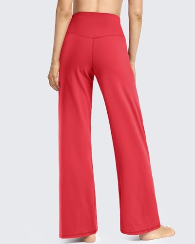 Image of Promover Wide Leg Pants Woman Yoga Pants with Pockets Stretch Loose Casual Lounge Sweatpants Petite /Regular /Tall