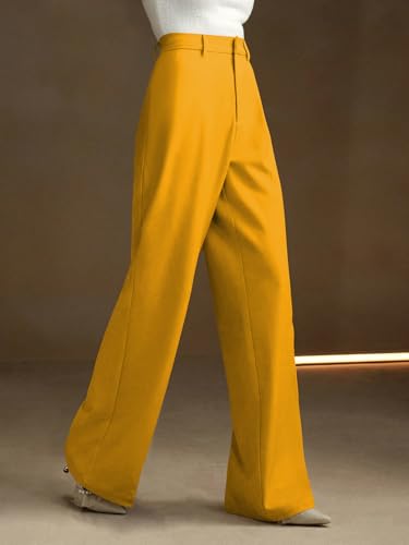 Image of KERI PERRY Trousers for Woman Pants Women's Formal Office Korean | Black Beige Track Pant | Straight | Cotton Spandex Stretchable Trouser | High-Waisted Bottom Wear