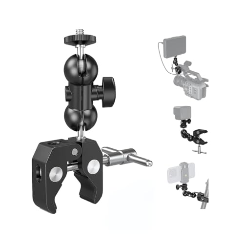 Image of PHOTOMAX Dual Ball Head Articulating Adjustable Arm with 1 /4 inch Tripod Screw Super Clamp for DSLR Camera (Dual Ball Head Magic Arm)
