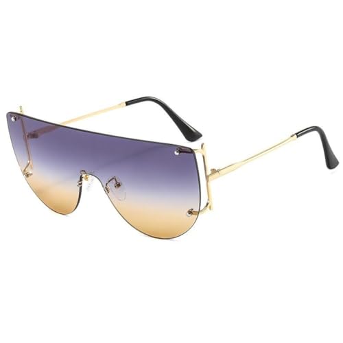 Lunettes de soleil en alliage noir MUTYNE, monture en métal de luxe et verres dégradés