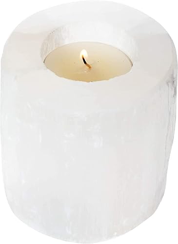 The Chrysalis Stone | Selenite Candle Holder | 1 Pc #TOP1