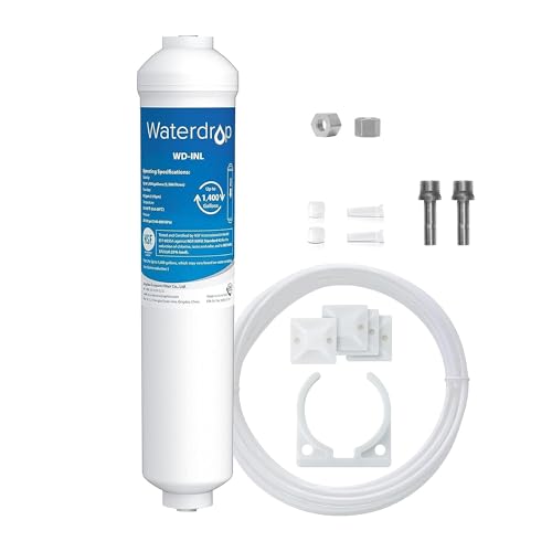 Comparison: Best Inline Water Filter For Ice Maker 3 Waterdrop Inline Water Filter for Refrigerator and Ice Maker, NSF Certified High Capacity Drinking Water Filtration System with Direct Connect Fittings, Reduces Chlorine, PFAS/PFOA/PFOS