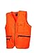 BENISPORT Chaleco Naranja fluoresente Basic Line - Chaleco de Alta Visibilidad para Caza - Bolsillo portablas (Talla M)