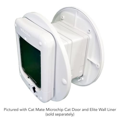 Cat Mate Glass Panel Wall Adapter Kit (361) - Compatible with Certain Cat Mate Flaps for Easy Installation, White