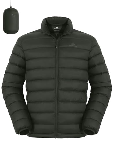 Pioneer Camp Mens Lightweight Packable Puffer Jacket Winter Insulated Puffy