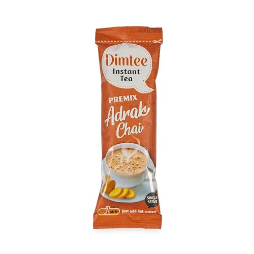 Image of Chaizup Dimtee 1 Min Instant Adrak Chai Premix - 30 Sachets | Adrak Flavours | 30 Servings | 375g