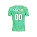 Custom Soccer Jersey for Men Women Kids Adults Custom Soccer Shirt and Shorts with Name number (Water Green&Navy)