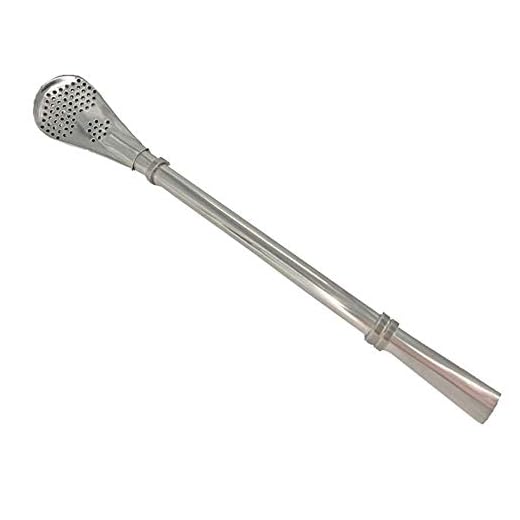 FANJUANMIN Rostfritt stål drickande sugrör sked te filter Yerba Mate återanvändbara teverktyg tvättbara bartillbehör