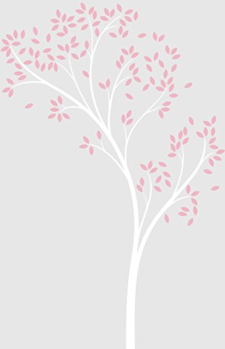 Get Cheap Price LittleLion Studio Spring Tree Wall Decal, White/Light Pink